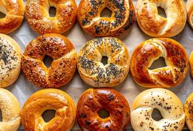 Enjoy a traditional bagel